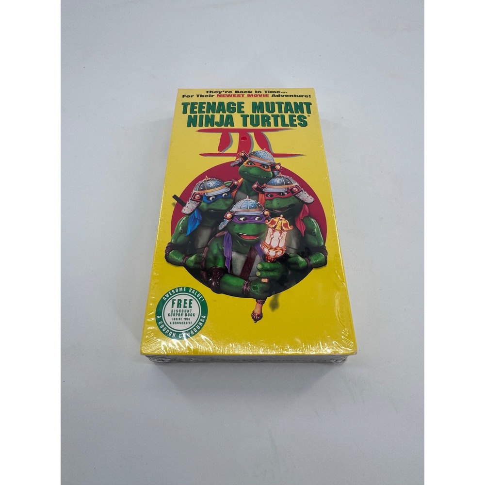 New Line‎ Home Video Teenage Mutant Ninja Turtles III VHS Kids Sealed 1993